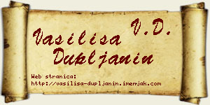 Vasilisa Dupljanin vizit kartica